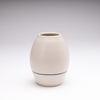 Matte White Vase with Stripe