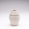 Matte White Vase with Stripe