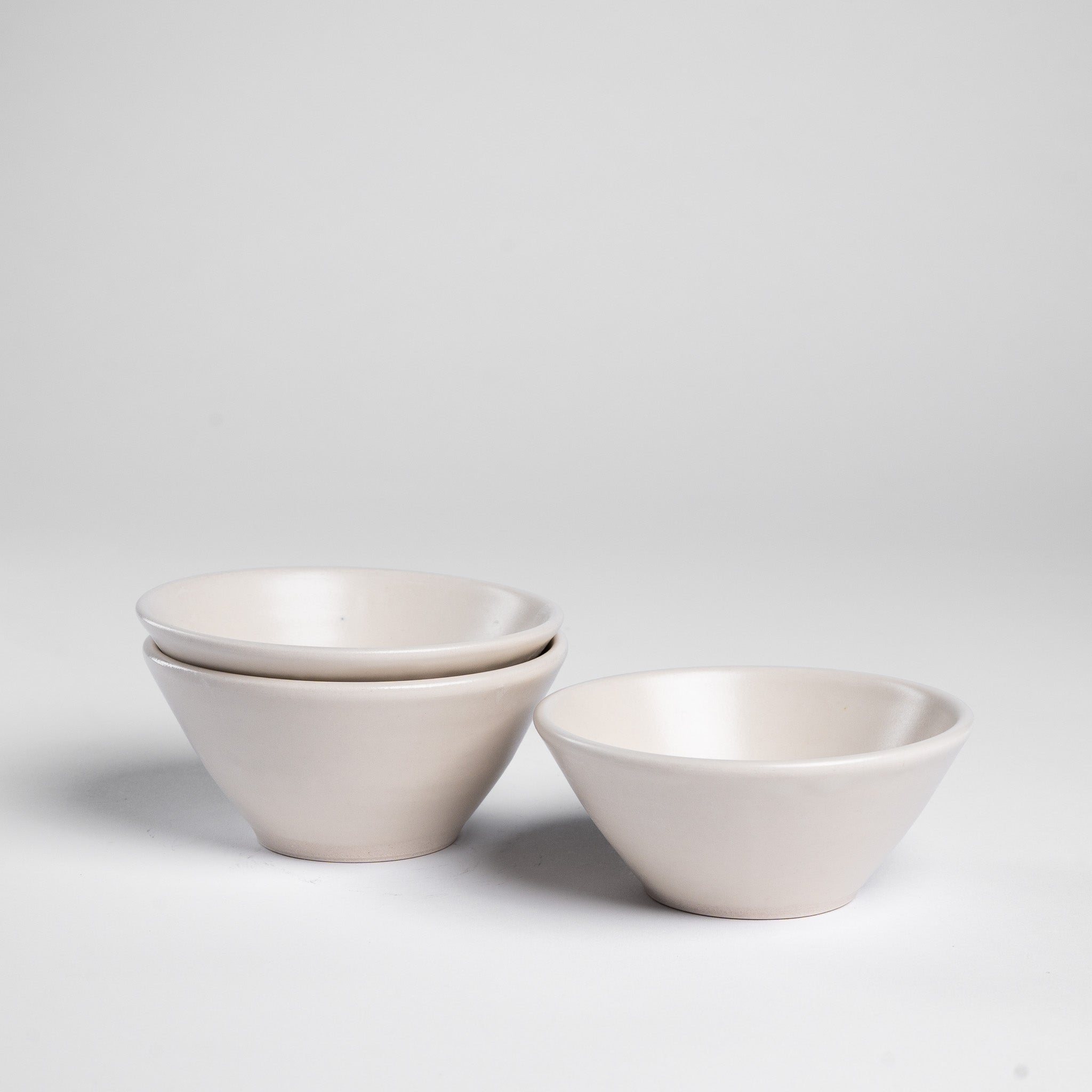Matte White Snack Bowl Set