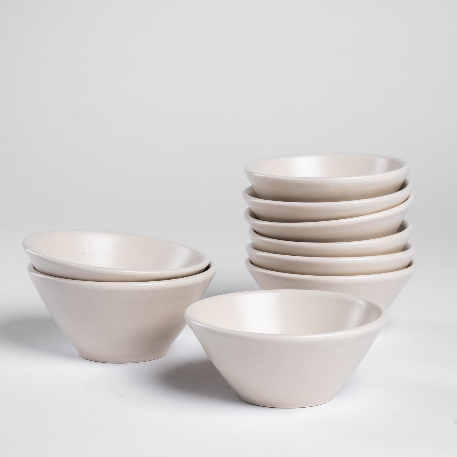 Matte White Snack Bowl Set