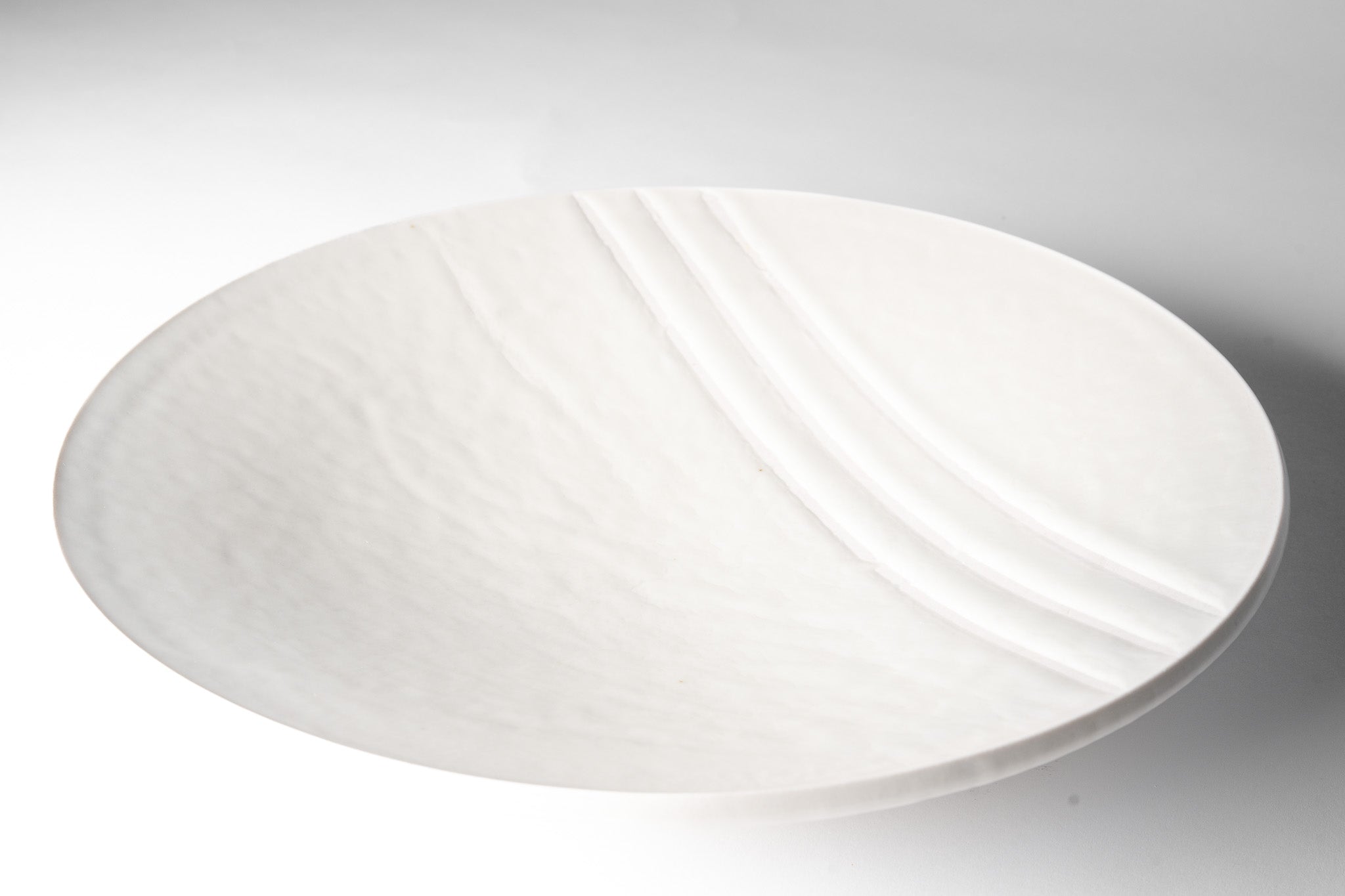 Large Matte White Platter #4