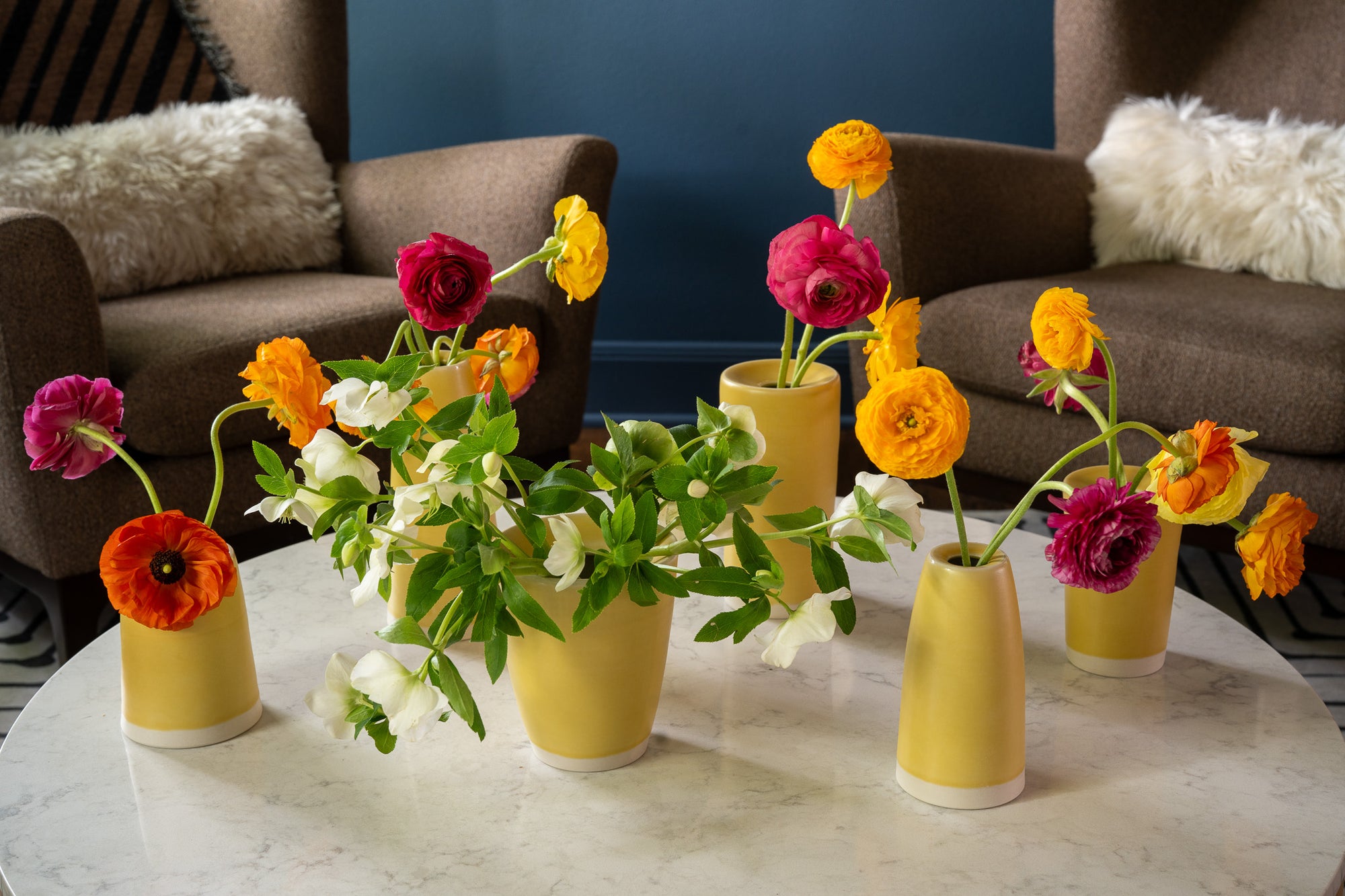 One-of-a-Kind Set of Vases