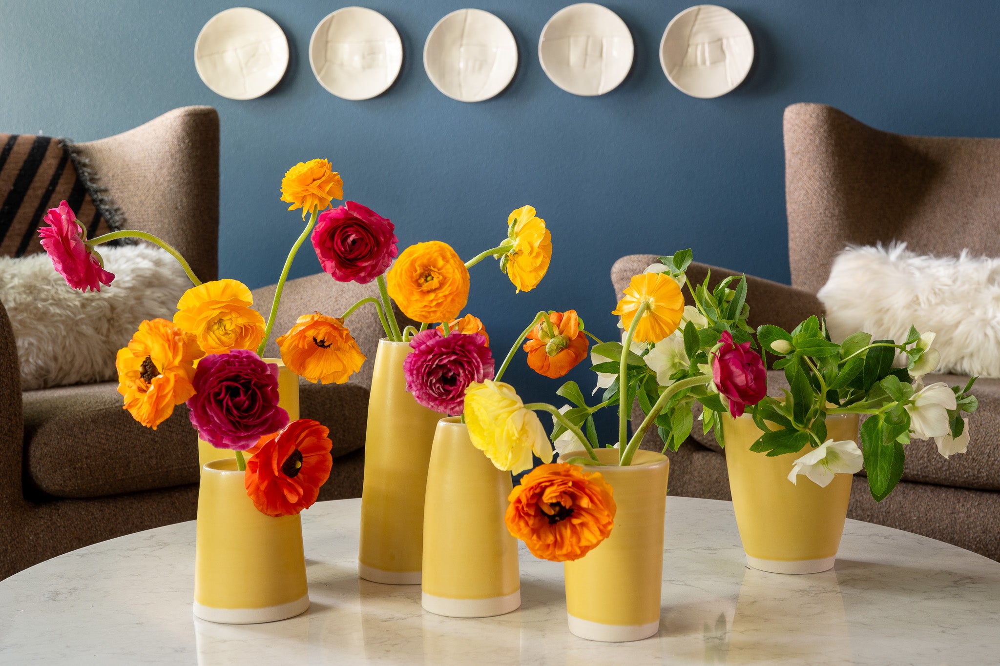 One-of-a-Kind Set of Vases