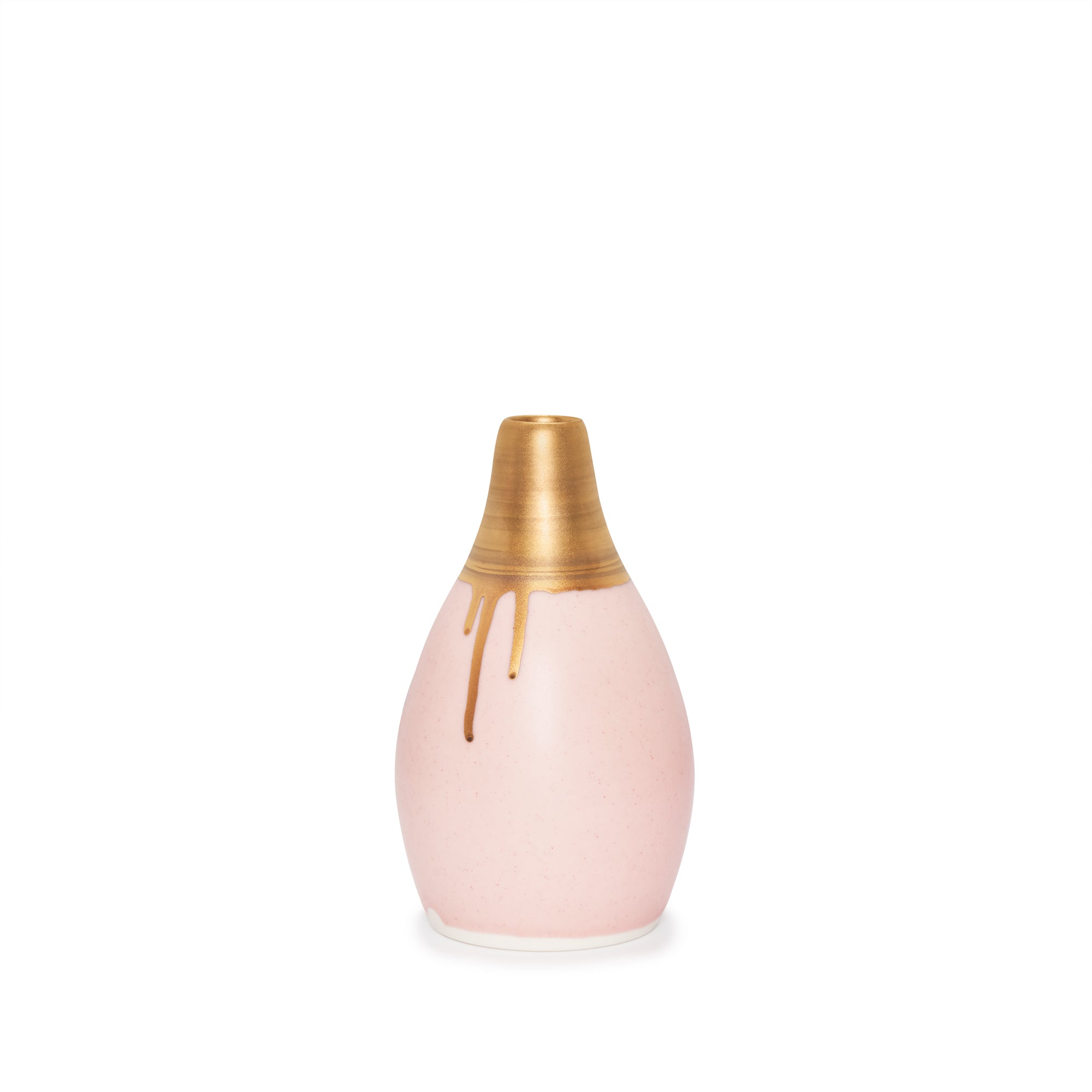 Gramercy Bottle Vase - Ltd. Edition Matte Pink & Gold