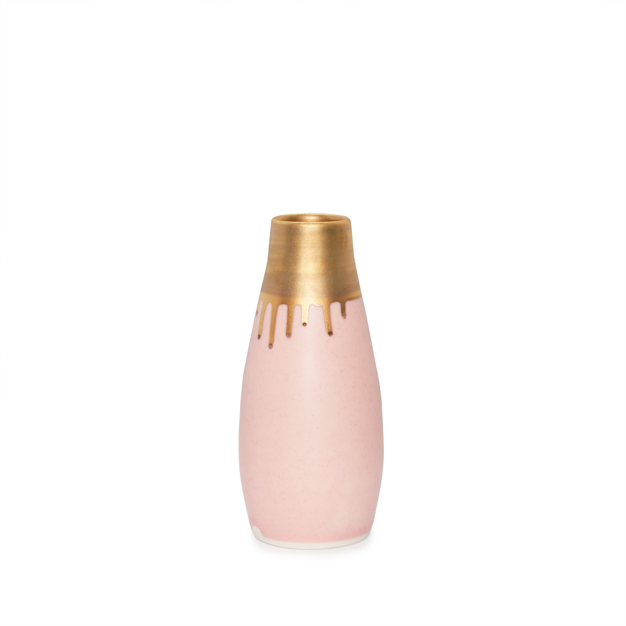 Gramercy Milk Vase - Ltd. Edition Matte Pink & Gold