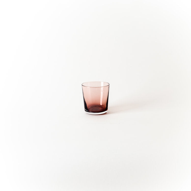 Hand-Blown Rose Glass Cups - Short