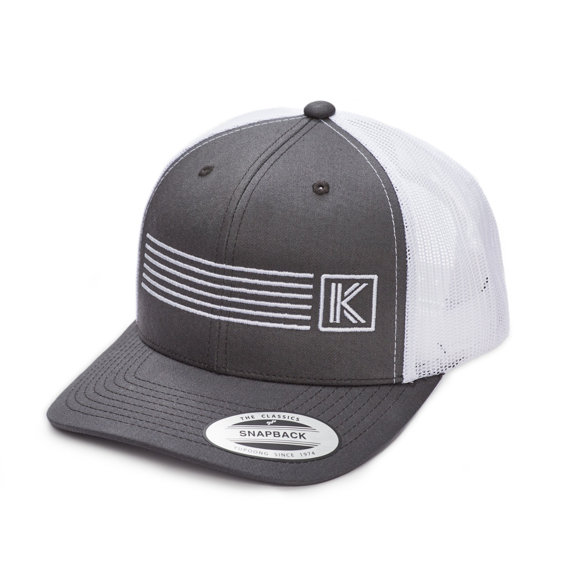 KK Studios Mesh Trucker Hat- Grey/White