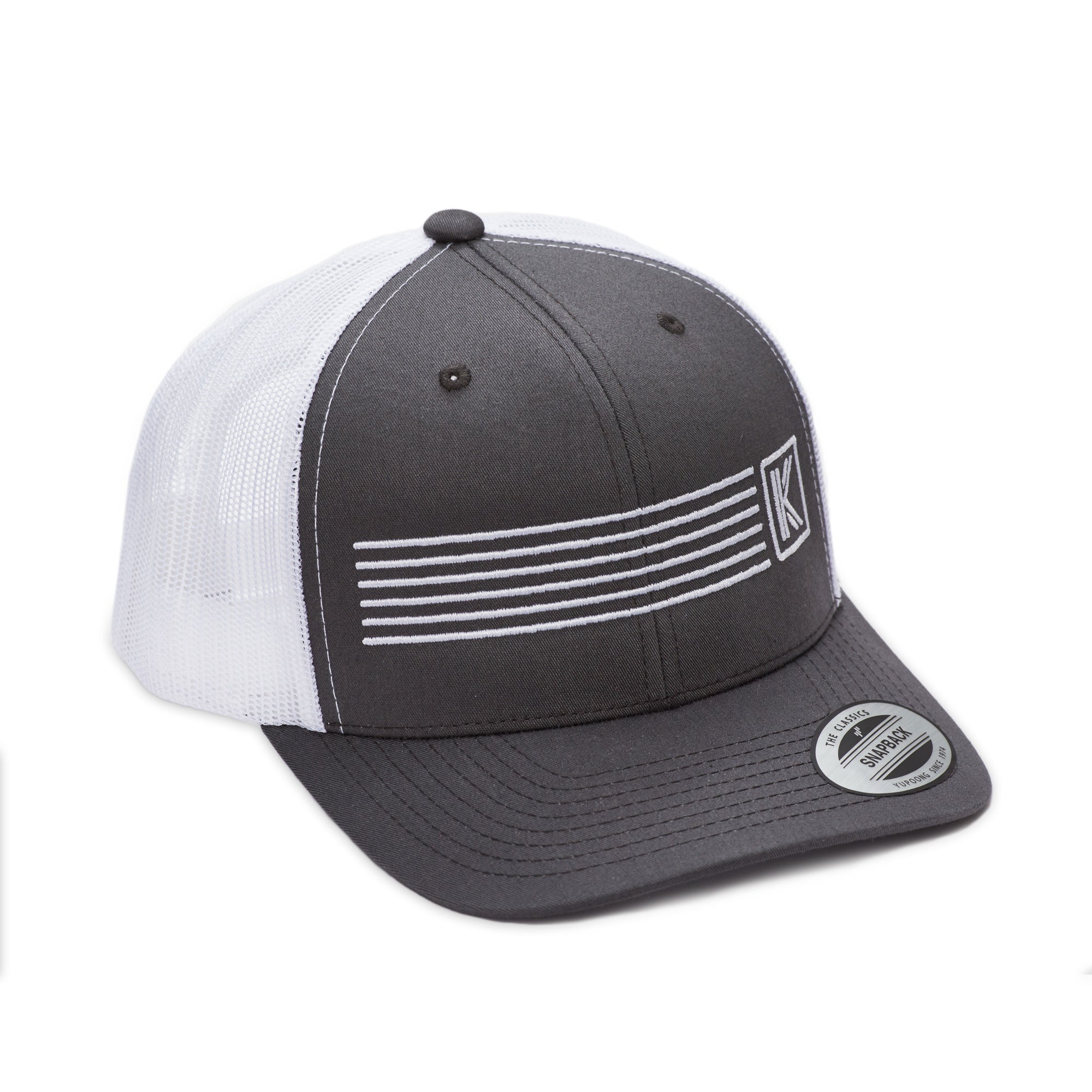 KK Studios Mesh Trucker Hat- Grey/White