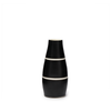 Gramercy Milk Vase - Ltd. Edition Matte Black/White Stripes