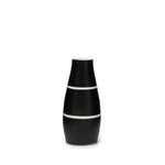 Gramercy Milk Vase - Ltd. Edition Matte Black/White Stripes